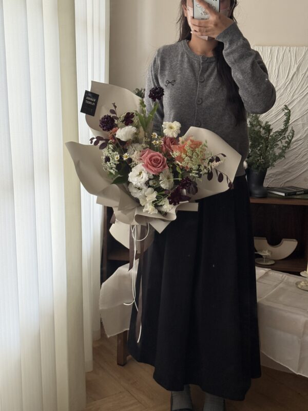 韓式季節鮮花綜合花材–進階中大型花束課程