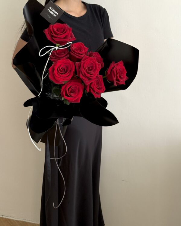 214情人節-10朵進口玫瑰花束L / 4色可選