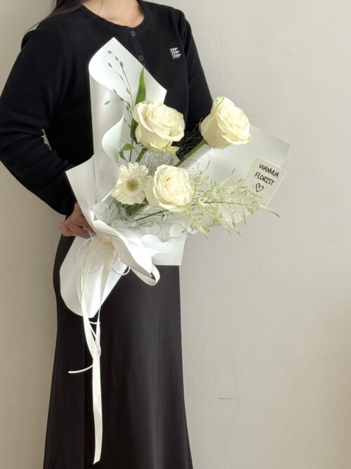 214情人節-3朵進口玫瑰綜合花束 m / L 4色可選