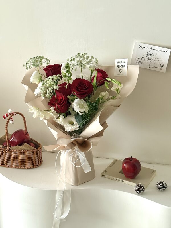 214情人節-6朵進口玫瑰綜合花束 L 4色可選