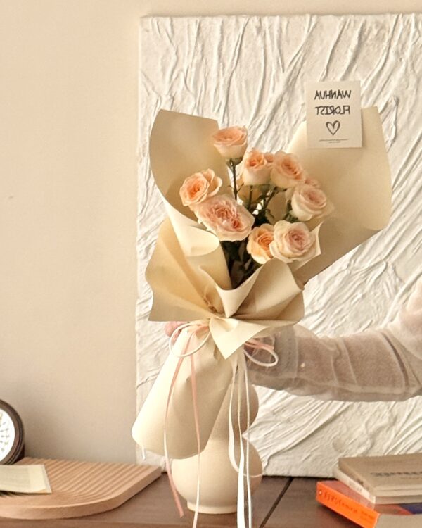 214情人節-進口迷你香檳玫瑰xs花束