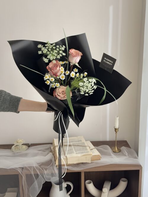 214情人節-3朵卡布玫瑰浪漫綜合花束s